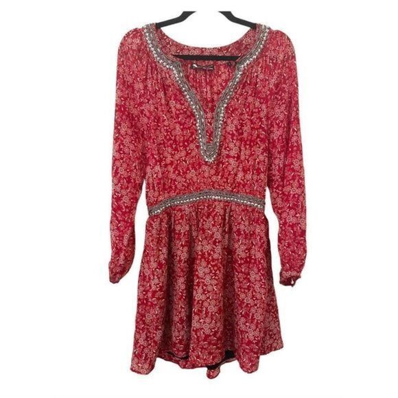 THE KOOPLES Sunrise Embellished Bohemian‎ Mini Dress Sz 2 - Picture 2 of 4